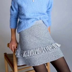 Nwt Anthropologie Maeve Tamara fringe sweater skirt